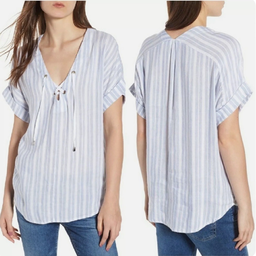 Rails Jeri‎ Top In Holland Stripe Blue White